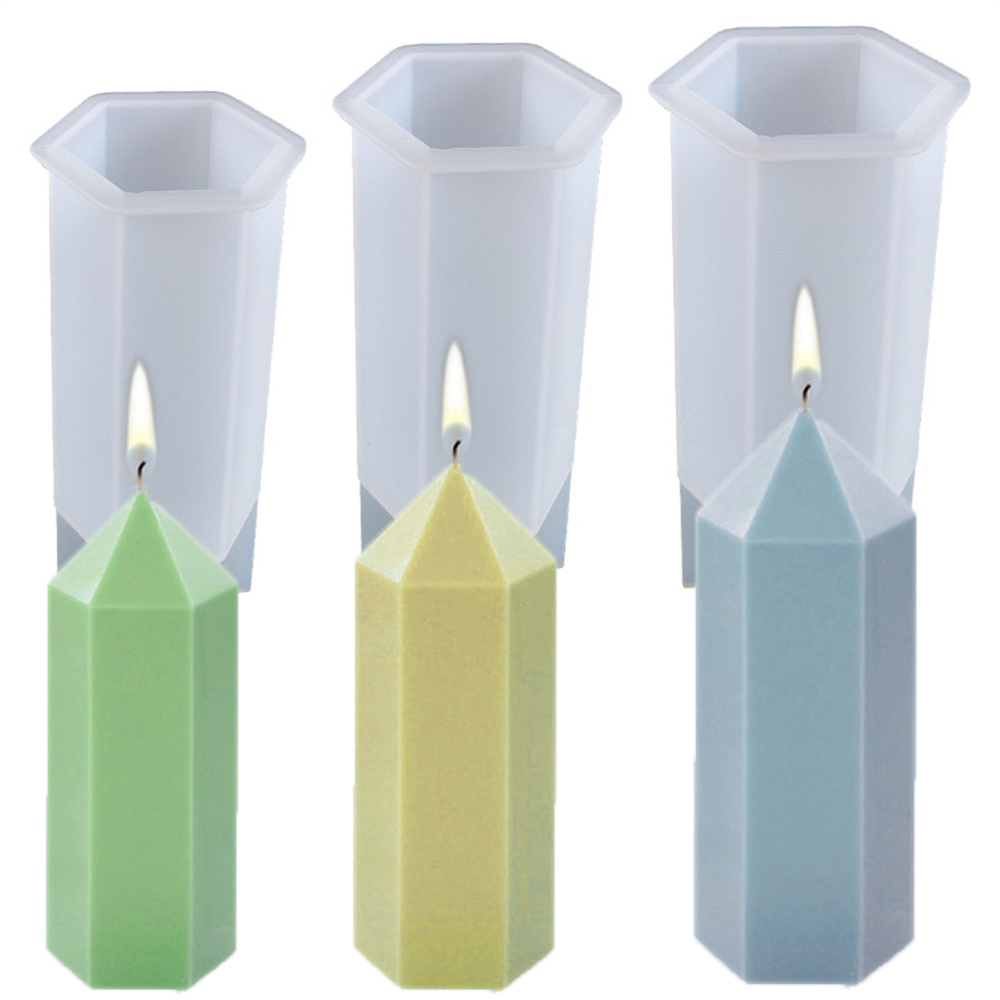 Soap Making Experiment - 3D Hexagonal Column Candle Molds Silicone