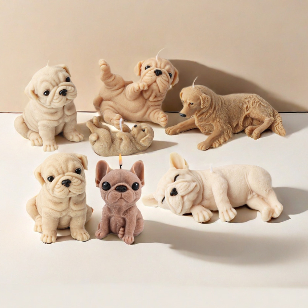 3D Dog Silicone Candle Molds S - đánh giá và giá Soap Making Chemical