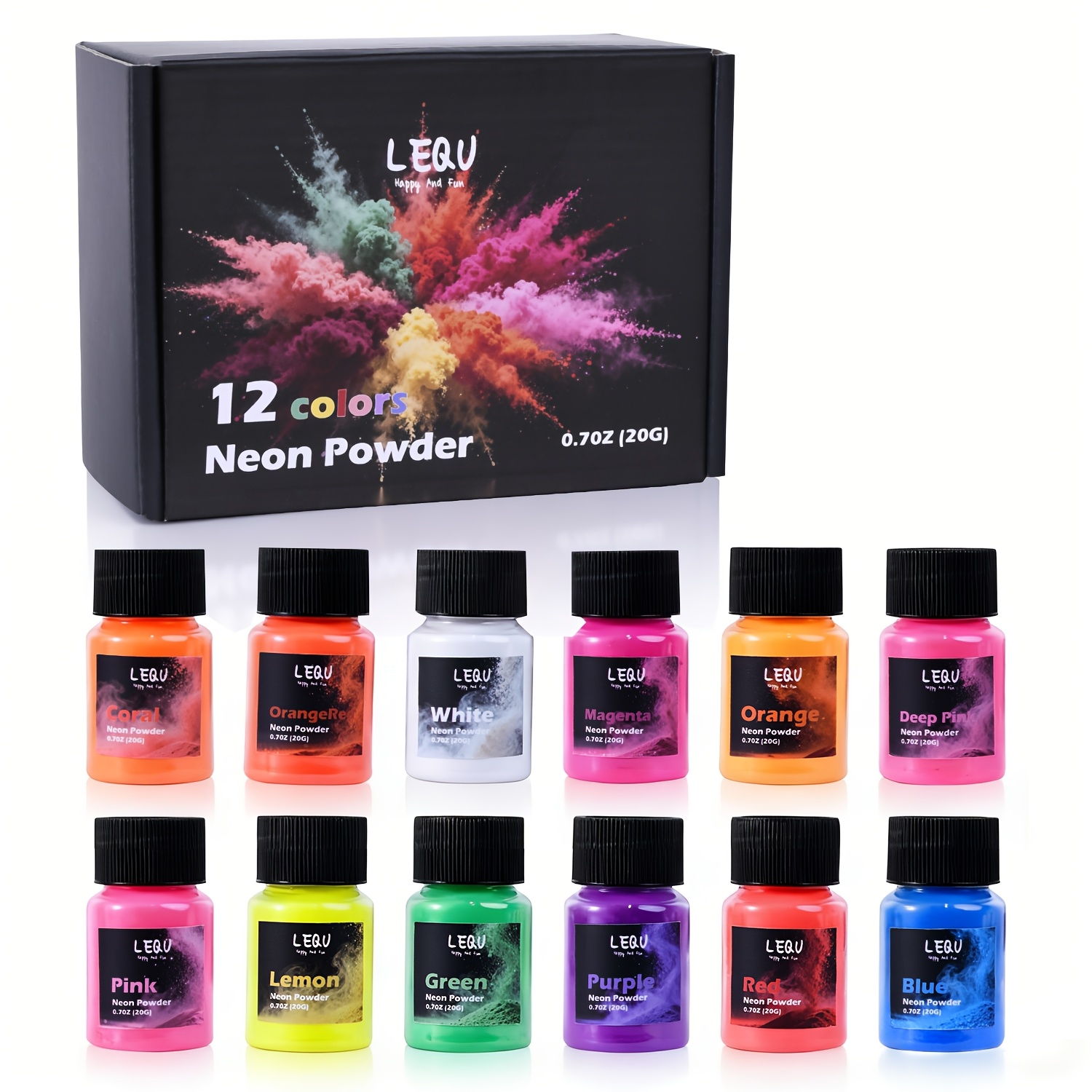 LEQU 12Colors Neon Fluorescent - đánh giá và giá Soap Making Experiment