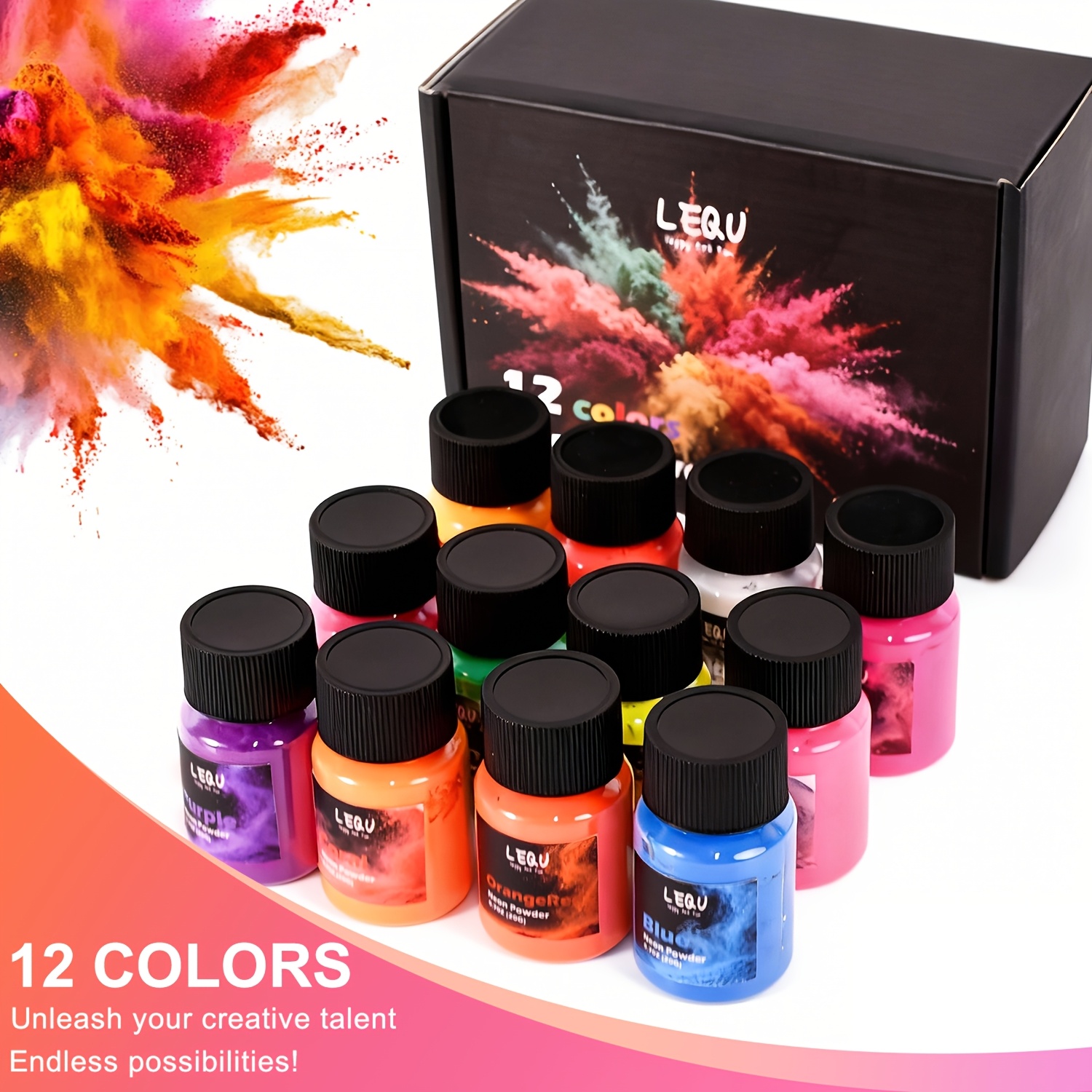 LEQU 12Colors Neon Fluorescent - đánh giá và giá Soap Making Experiment