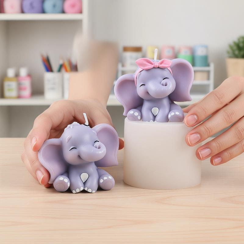Cute 3D Elephant Silicone Cand - đánh giá và giá Soap Making Name