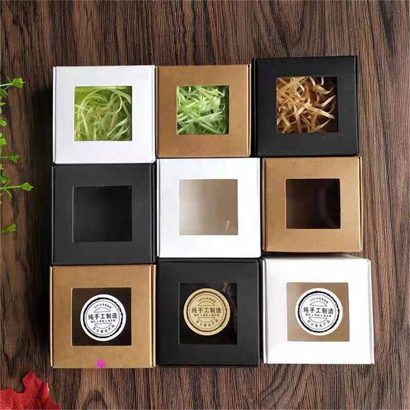 10pcs square white/kraft/black - đánh giá và giá Kraft Soap Label