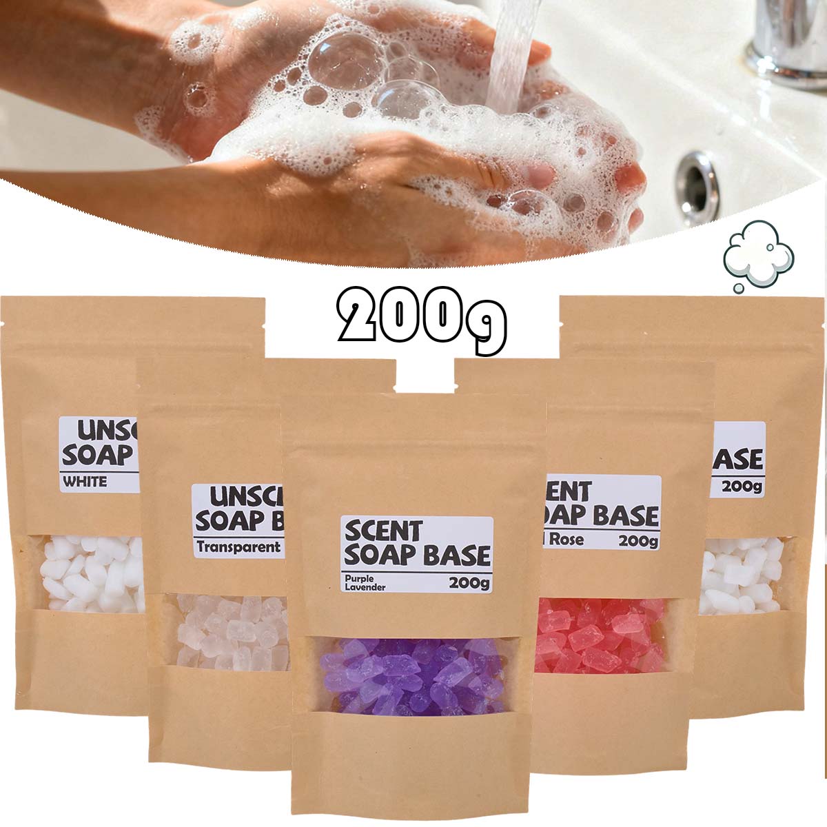 200g Scented Soap Base Glyceri - đánh giá và giá Soap Making Goats Milk