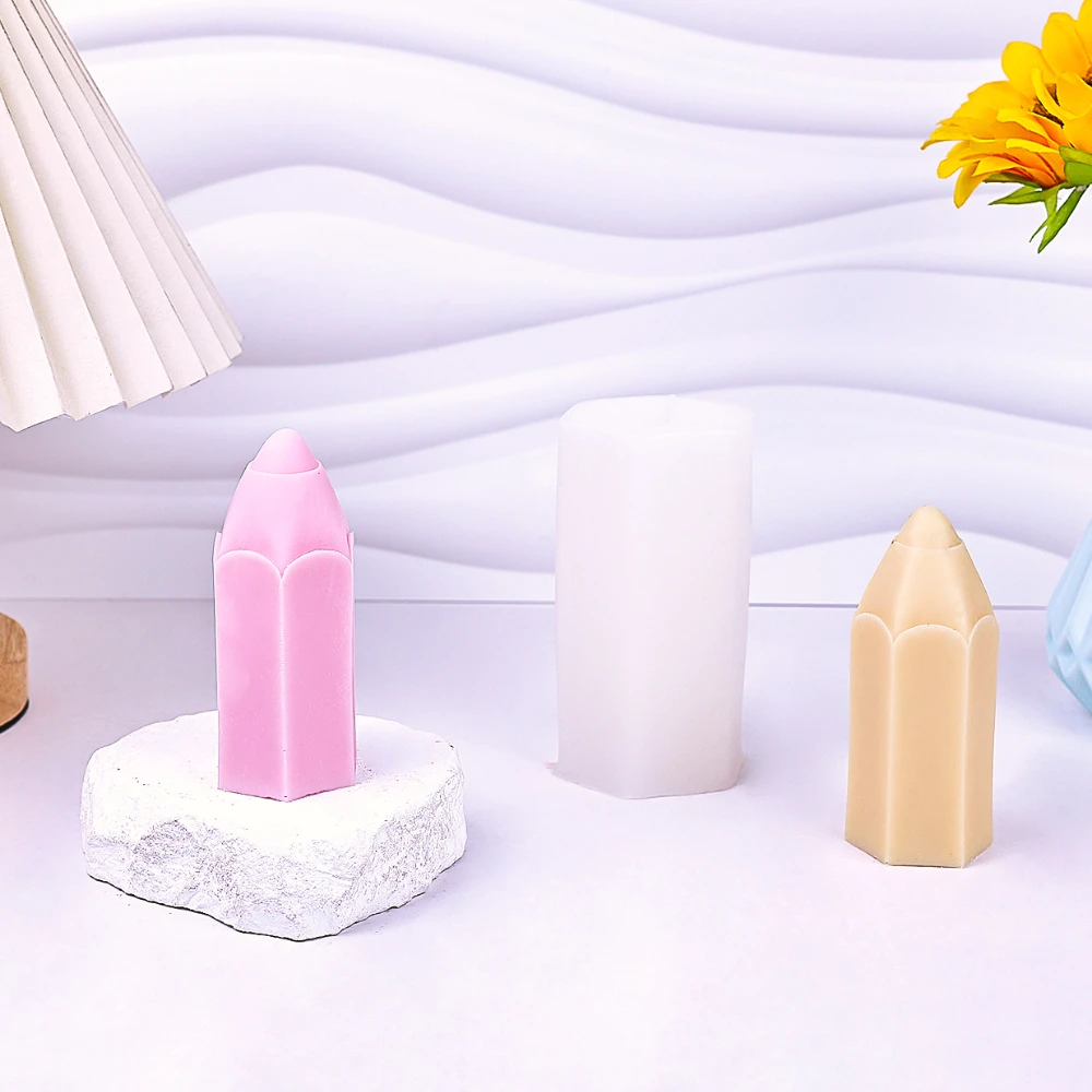 Pencil Shape Candle Silicone M - đánh giá và giá Soap Making In School
