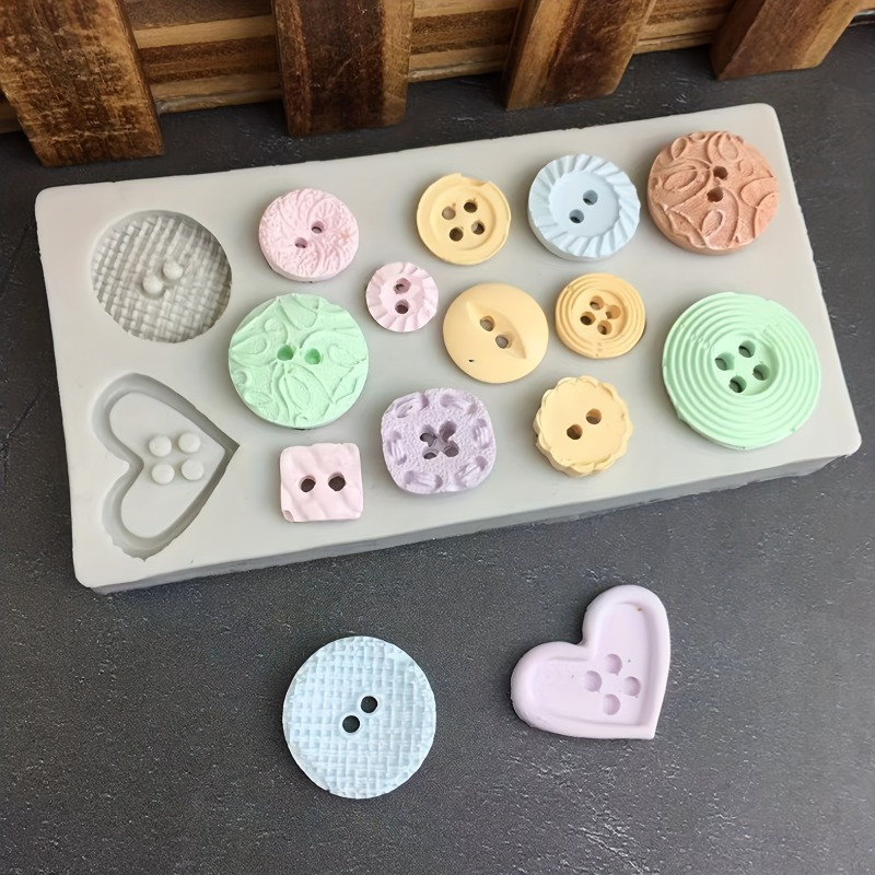 Buttons Shape Silicone Mold Si - đánh giá và giá Soap Making Name