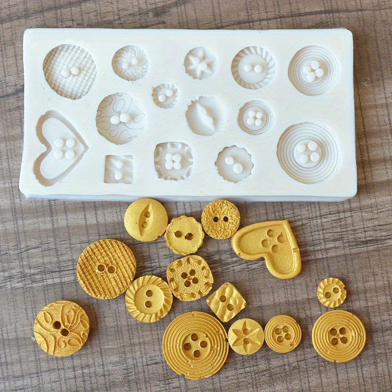 Buttons Shape Silicone Mold Si - đánh giá và giá Soap Making Name