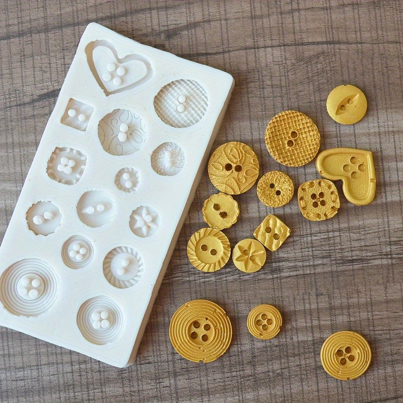 Buttons Shape Silicone Mold Si - đánh giá và giá Soap Making Name