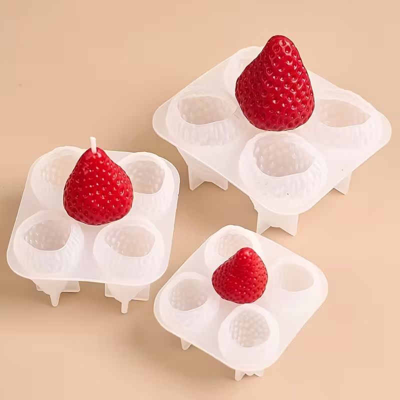 Strawberry Silicone Candle Mol - đánh giá và giá Soap Making Gifts