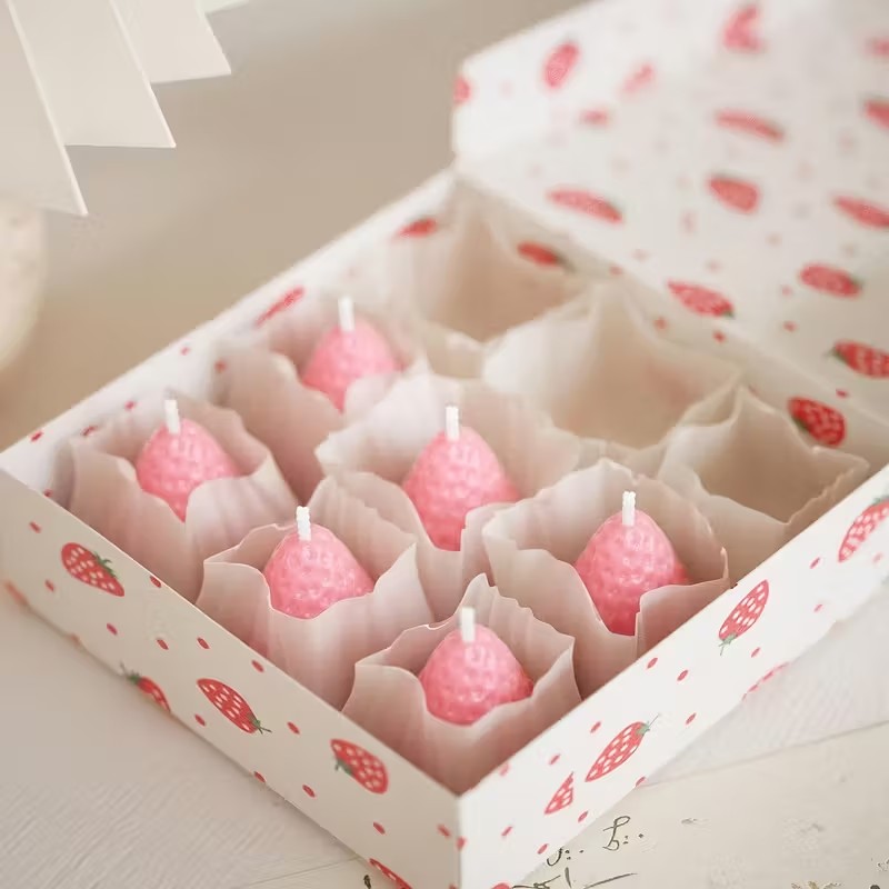 Strawberry Silicone Candle Mol - đánh giá và giá Soap Making Gifts
