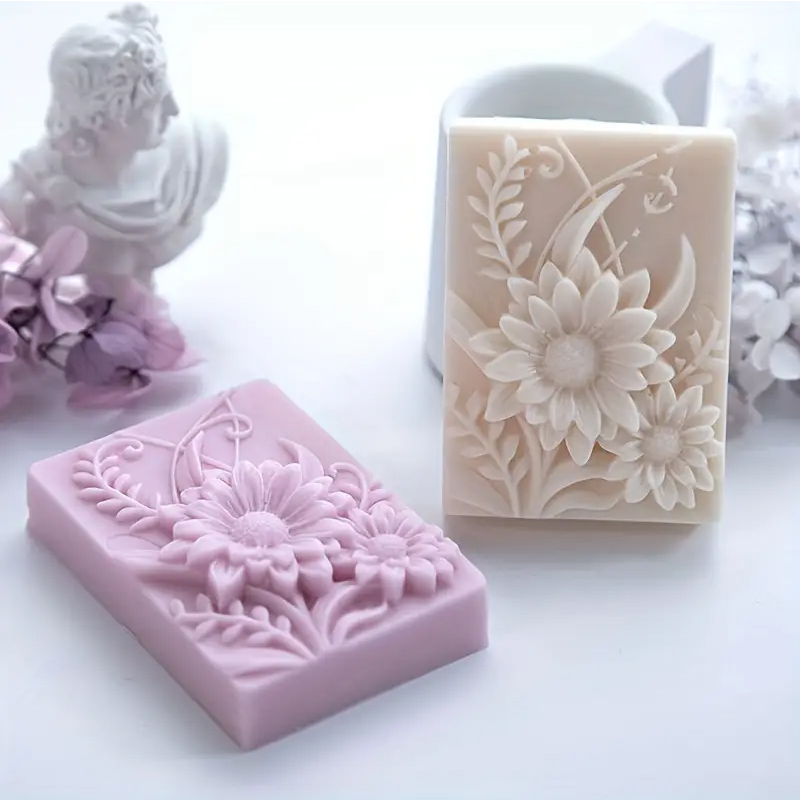 3D Flower Square Soap Silicone - đánh giá và giá Soap Making Chemical