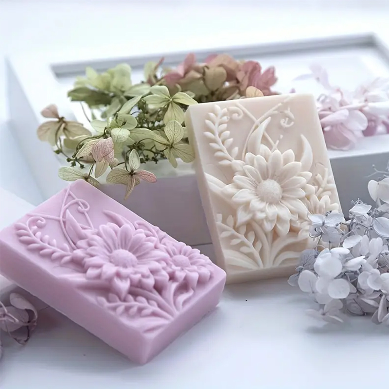 3D Flower Square Soap Silicone - đánh giá và giá Soap Making Chemical