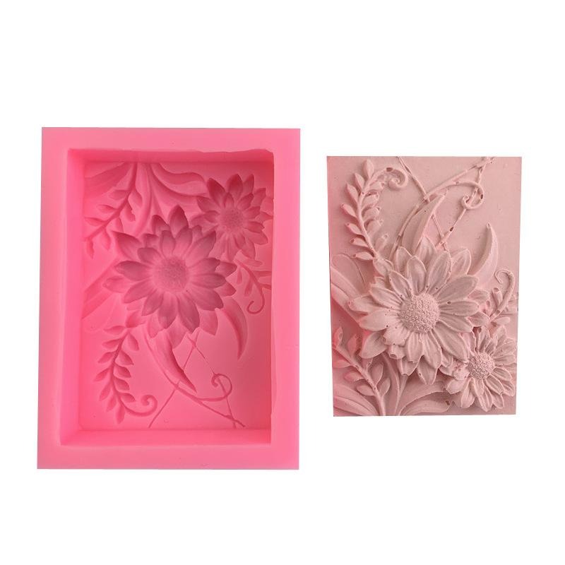 1pc 3D Square Rose Flower Sili - đánh giá và giá Soap Making Experiment