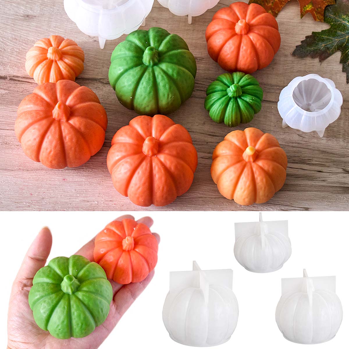 Halloween Pumpkin Candle Silic - đánh giá và giá Soap Making Gifts