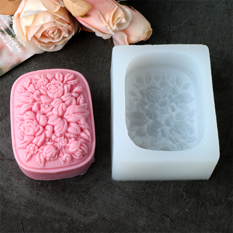 Square Floral Silicone Soap Mo - đánh giá và giá Soap Making Gifts