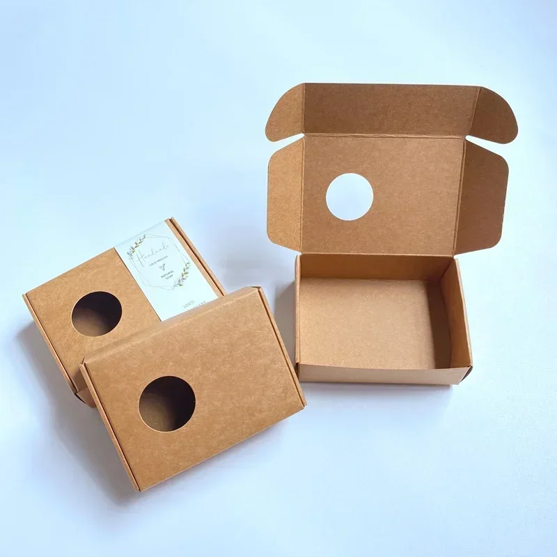 50pcs Kraft Box with Round Win - đánh giá và giá Kraft Soap Label