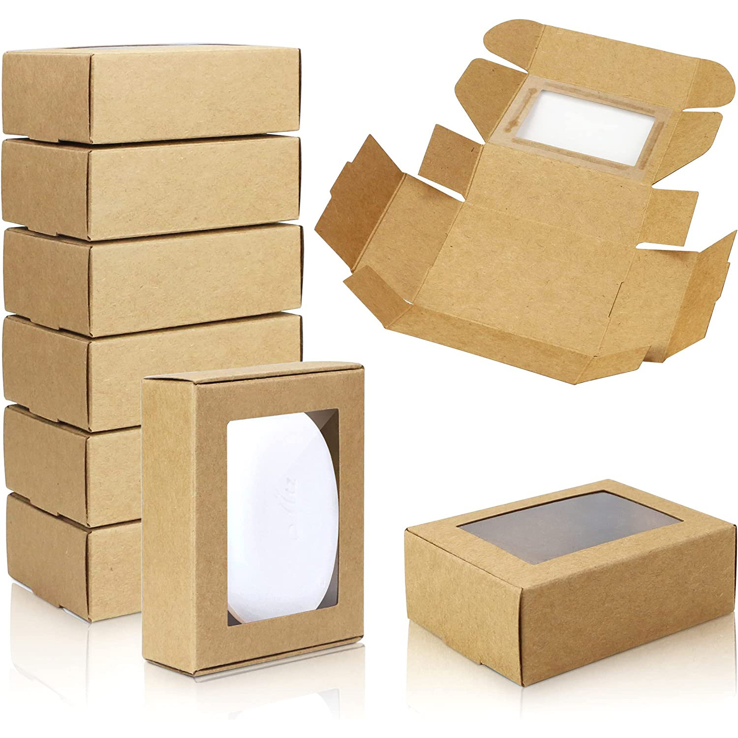 50Pcs Mini Kraft Paper Box wit - đánh giá và giá Kraft Soap Label