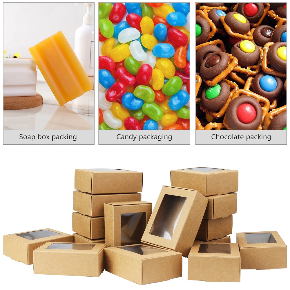 50Pcs Mini Kraft Paper Box wit - đánh giá và giá Kraft Soap Label