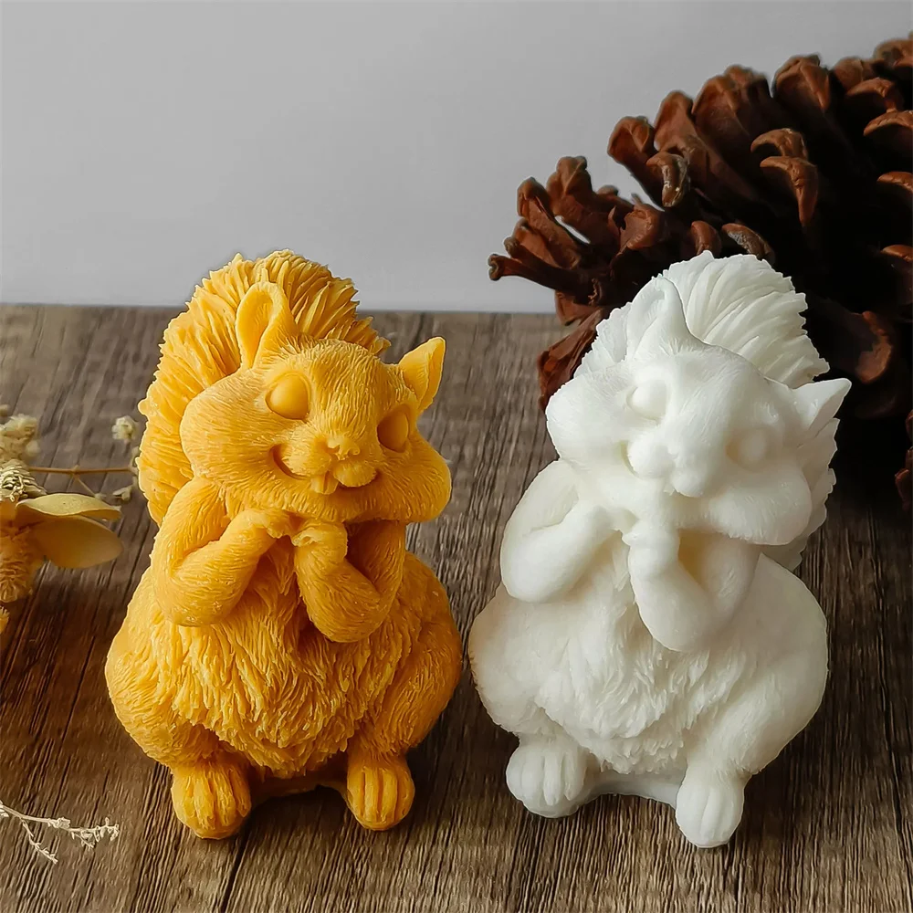 Cute Squirrel Candle Silicone  - đánh giá và giá Soap Making Chemical