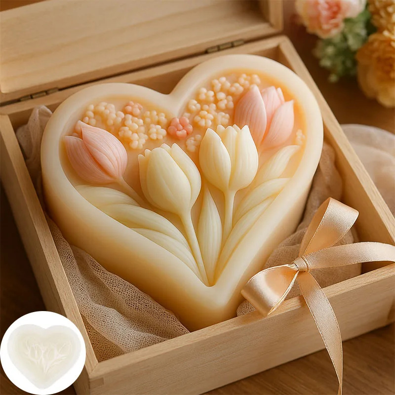 Silicone Mold for Heart-shaped - đánh giá và giá Soap Making Experiment